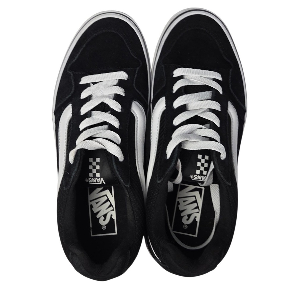 Vans Caldrone Sneakers Womens 8 Black White Skate Casual Low Top Lace Up Shoes - Picture 8 of 9